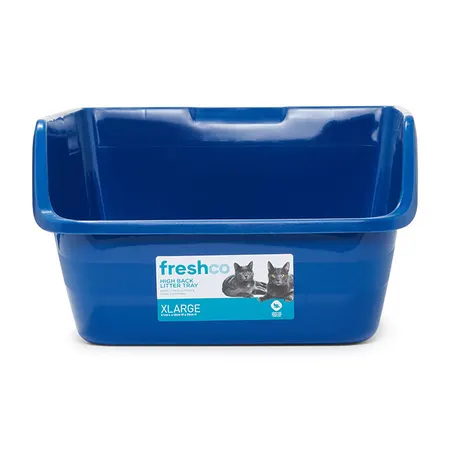 Freshco High Back Cat Litter Pan Blue XLarge