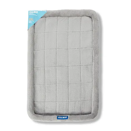 All Day Plush Rect Bolster Dog Mat Grey XXLarge